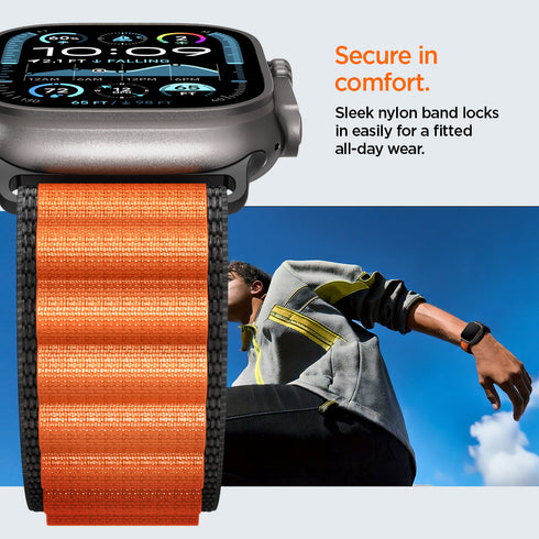 Spigen רצועת שעון WBF1 ל-Apple Watch – תואמת Ultra 3/2/1 (49mm), Series 11/10 (46mm), 9/8/7 (45mm), 6/5/4 (44mm)